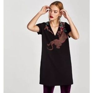 ZARA TIGER EMBELLISHED DRESS